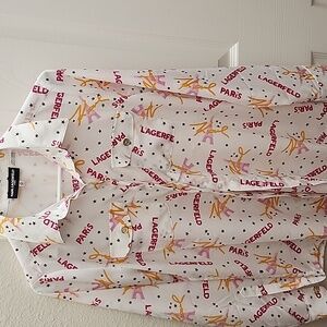 Karl Lagerfeld Pairs Printed Botton-front Shirt